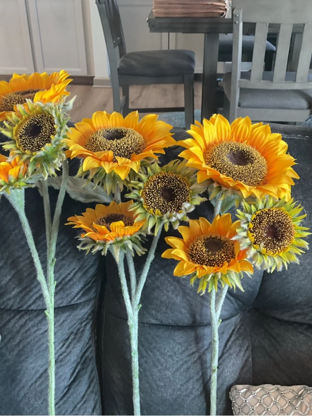 Pier 1 Bright Yellow Sunflower Faux Stem Bundle